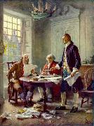 Jean Leon Gerome Ferris Writing the Declaration of Independence, 1776 Sweden oil painting artist